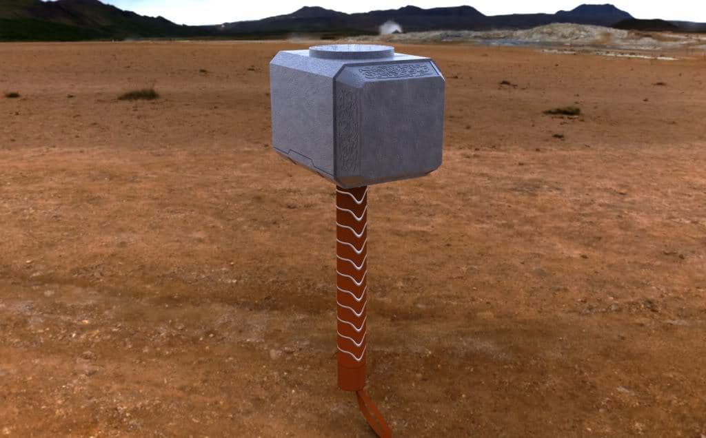 Clay Hammer Head and Handle 2