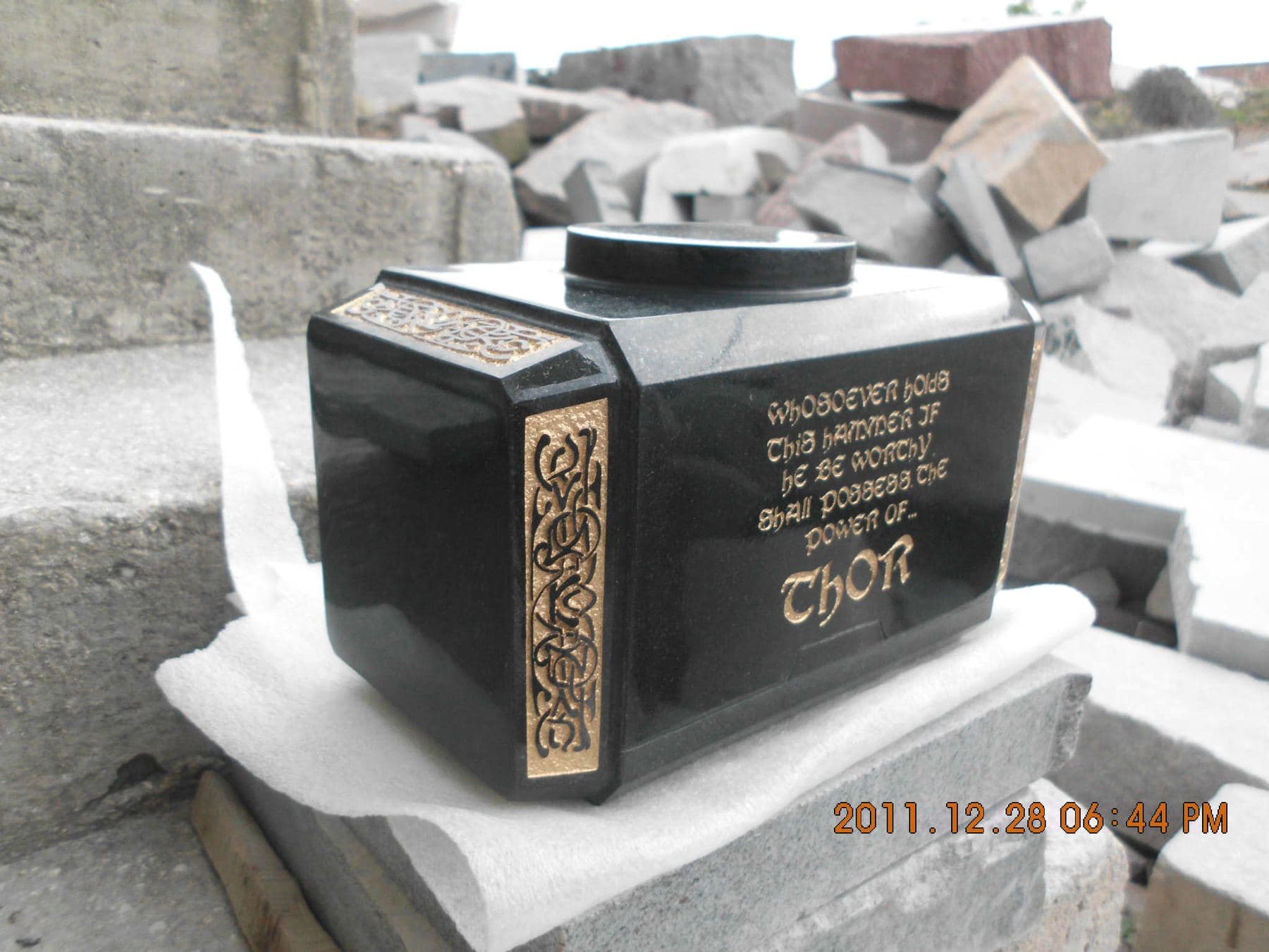 Clay Hammer Head and Handle 10