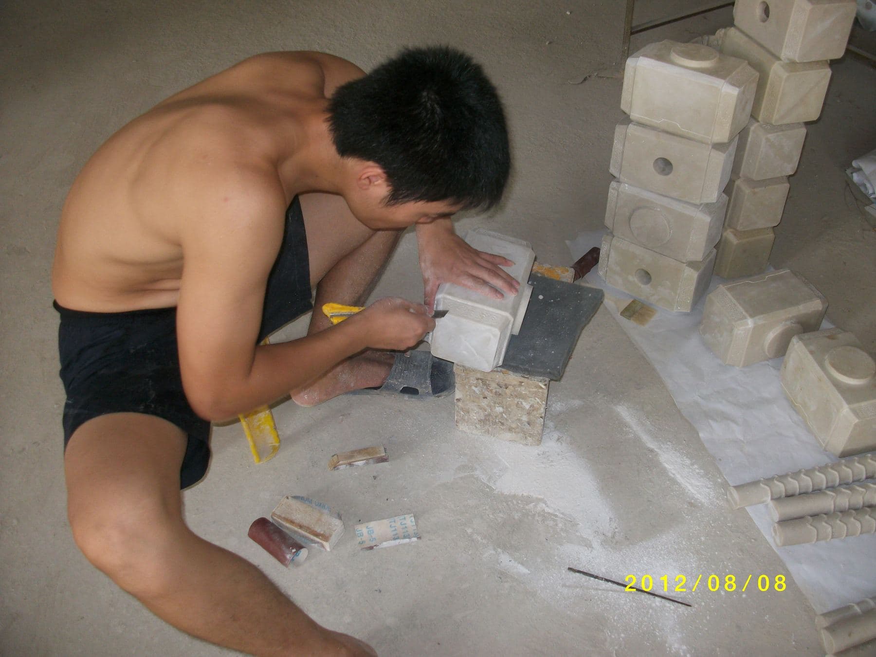 Clay Hammer Head and Handle 17