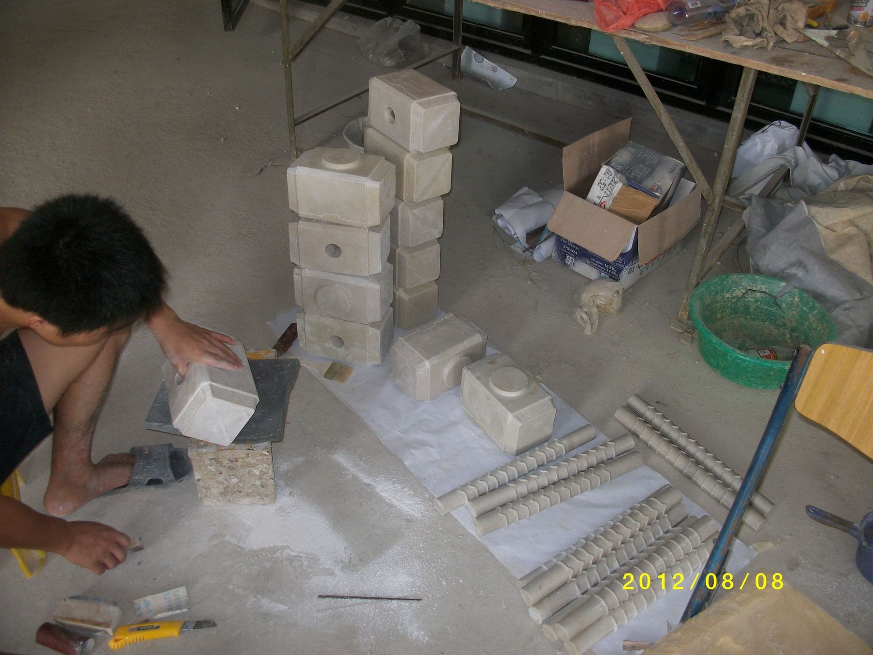 Clay Hammer Head and Handle 18